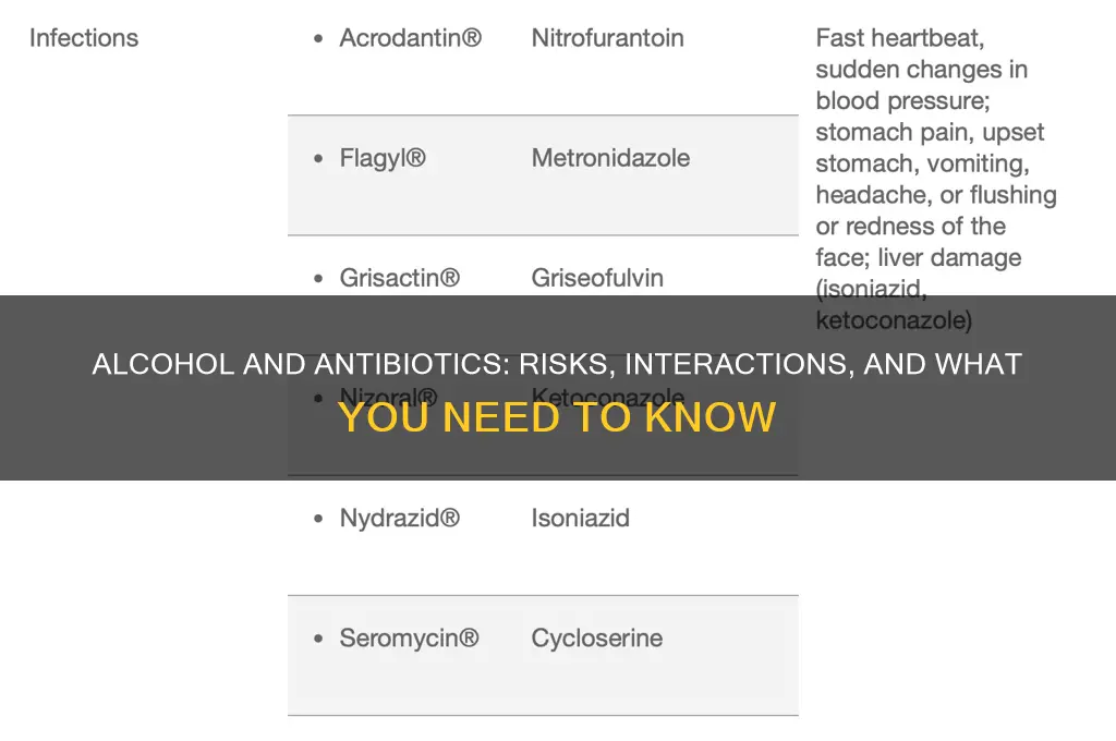 does alcohol antibiotics