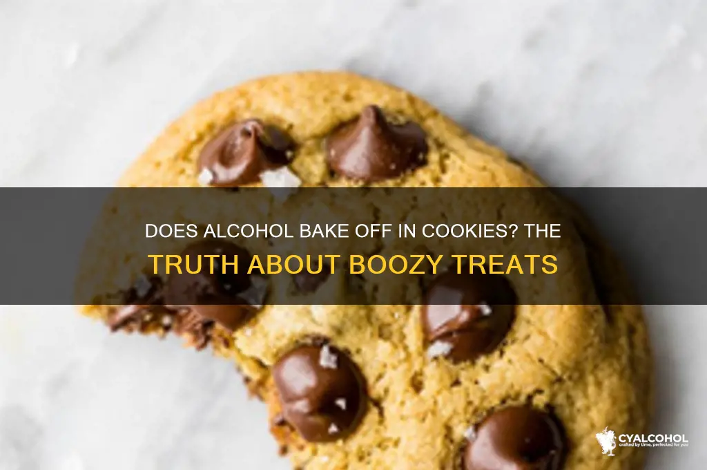 does alcohol bake off in cookies