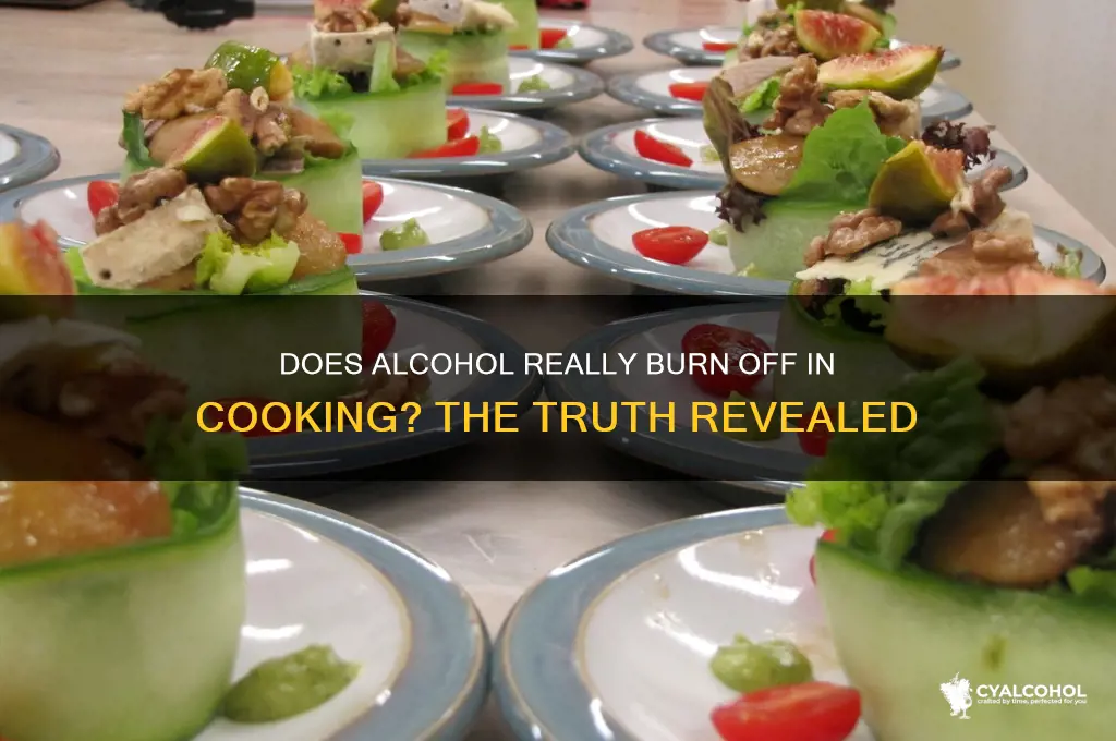 does alcohol burn away in cooking