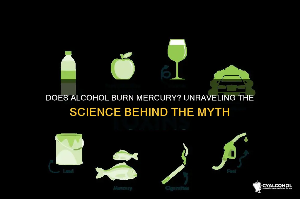 does alcohol burn mercury
