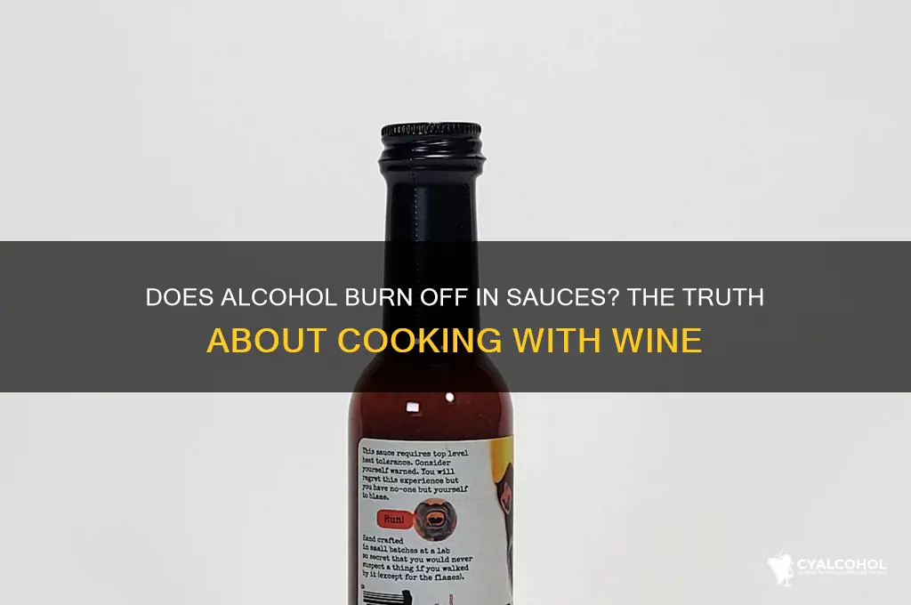 does alcohol burn off in sauces