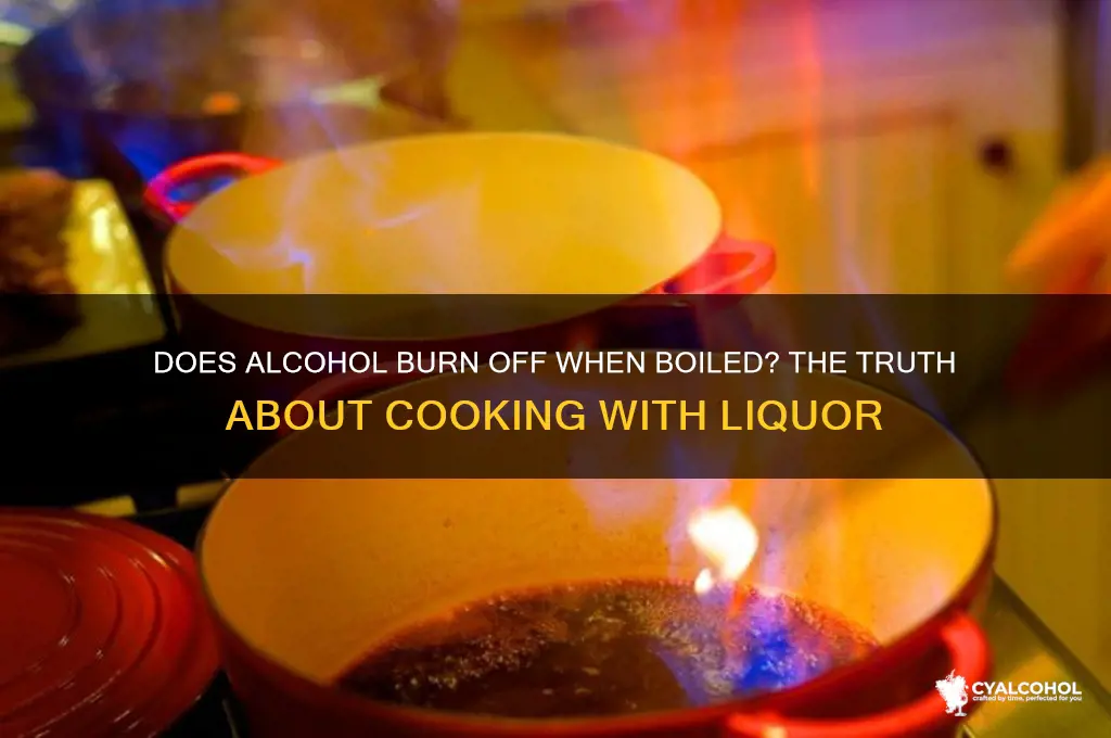 does alcohol burn off when boiled