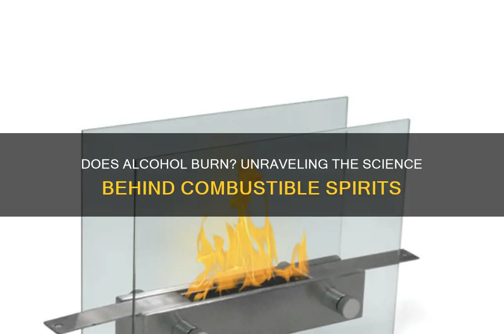 does alcohol burn