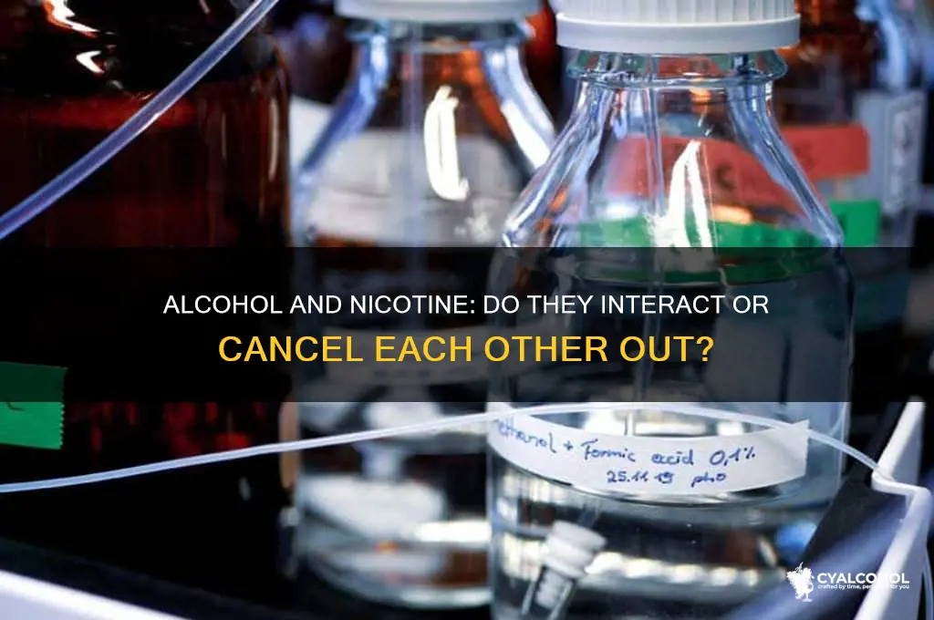 does alcohol cancel nicotine