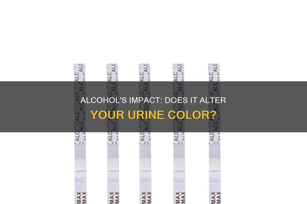 does alcohol change the color of your urine