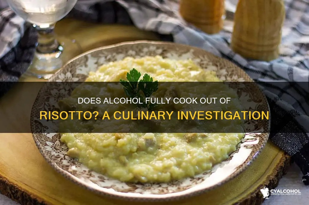 does alcohol cook out of risotto