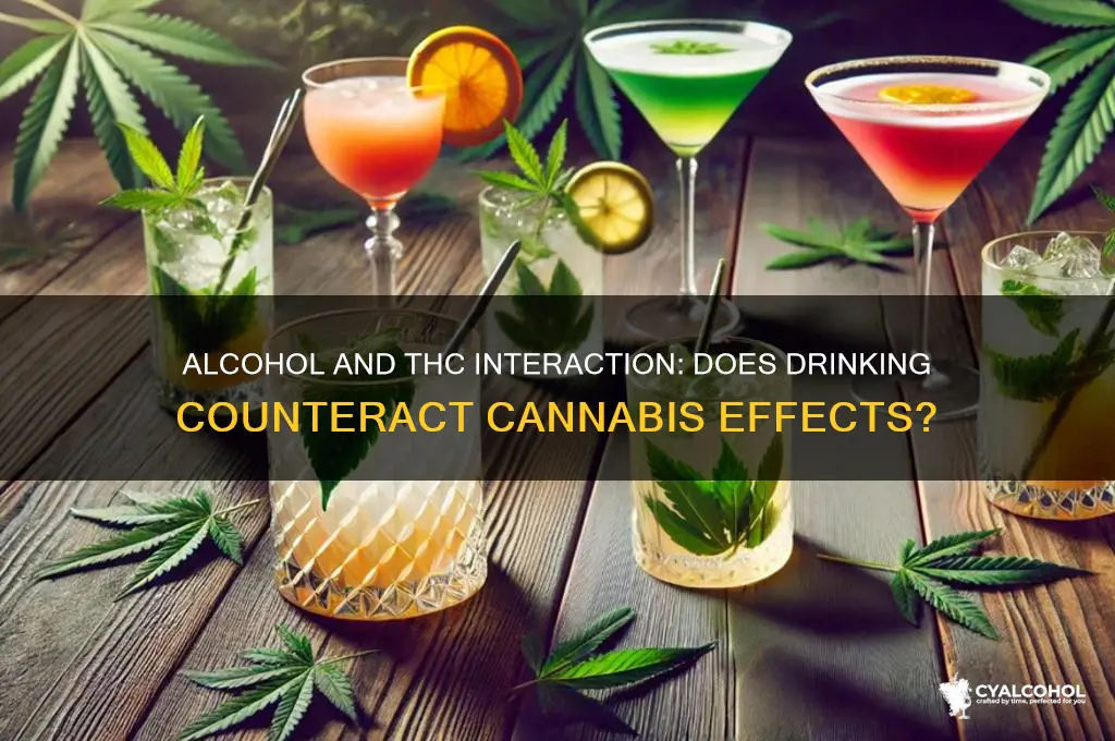 does alcohol counteract thc