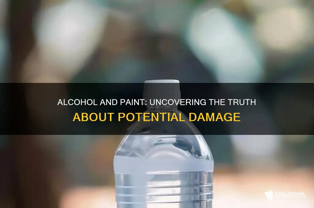 does alcohol damage paint