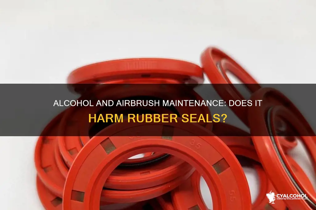 does alcohol damage rubber seals airbrushes