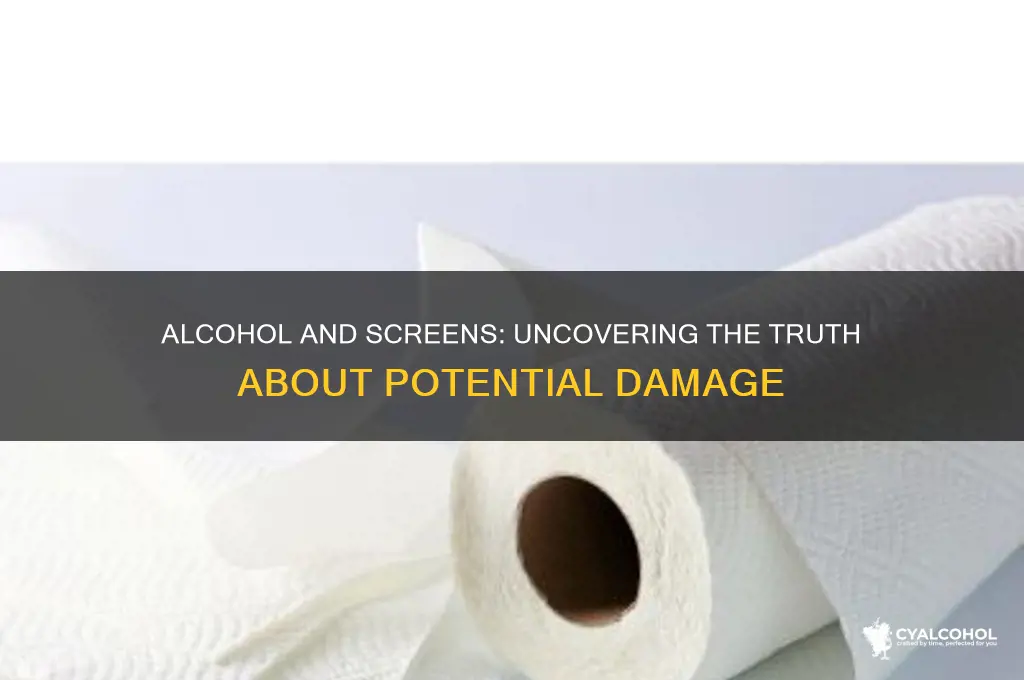 does alcohol damage screens