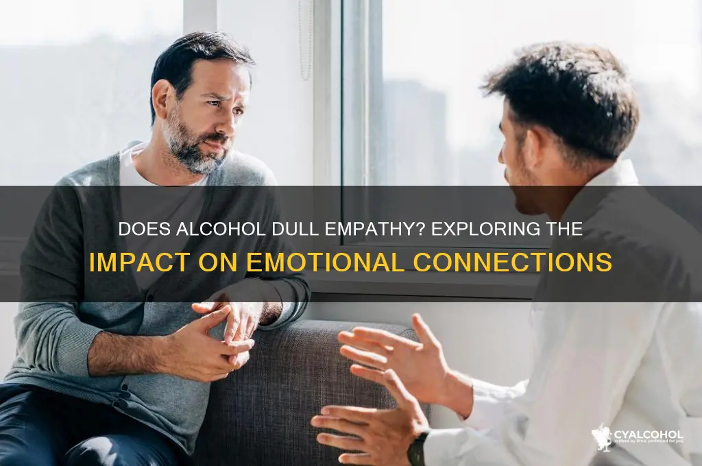 does alcohol decrease empathy