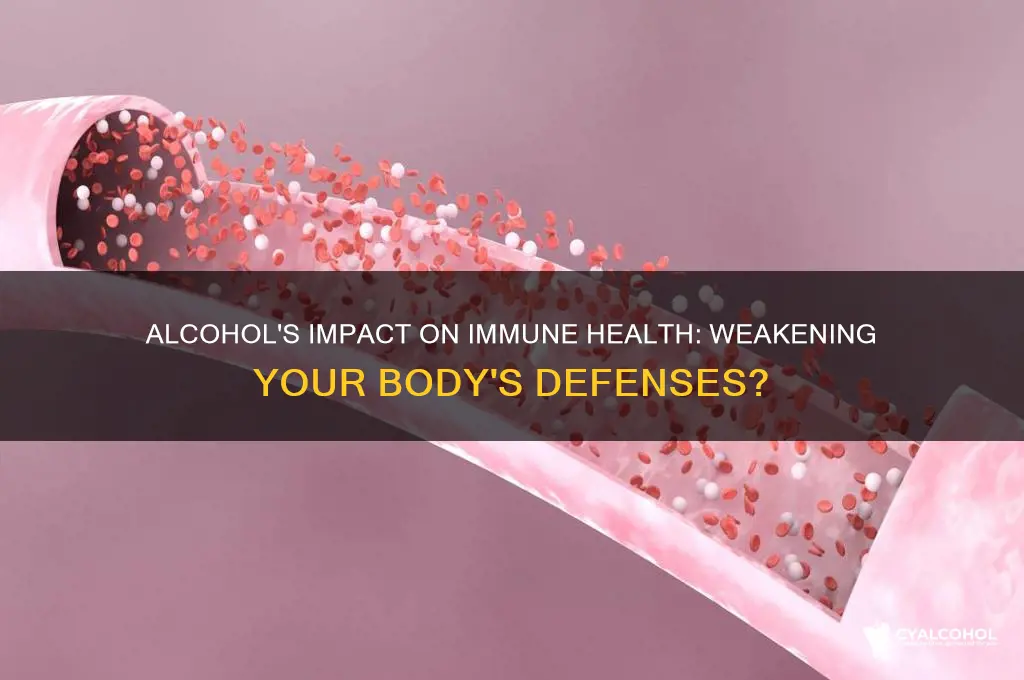 does alcohol decrease immunity