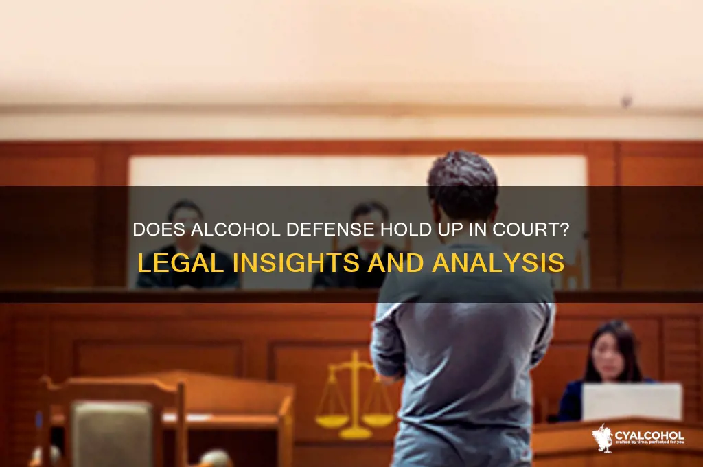 does alcohol defense work
