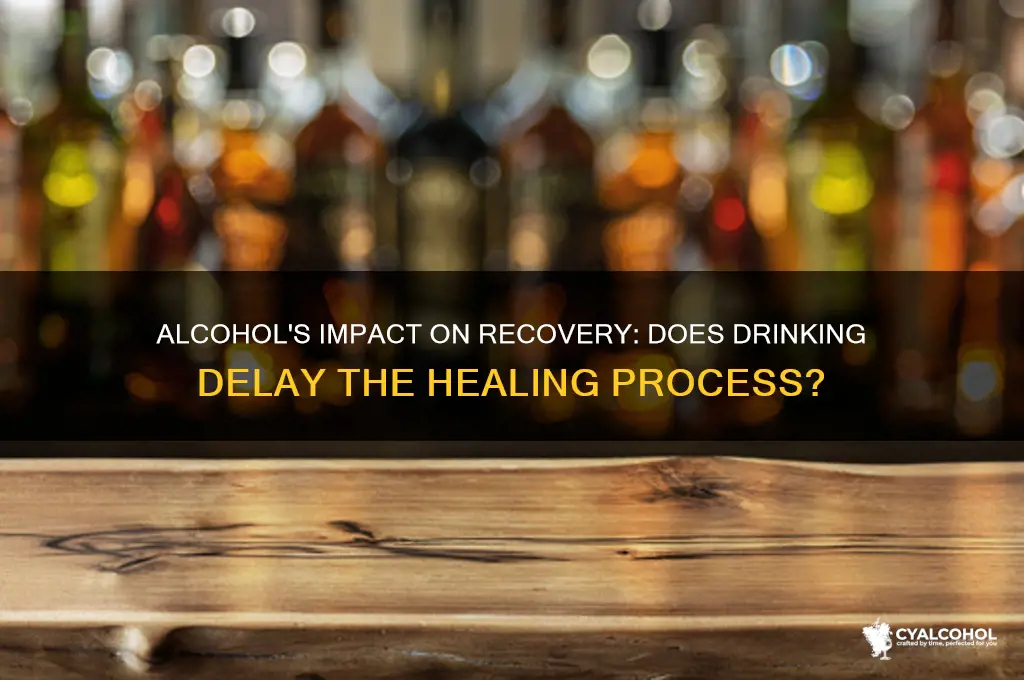 does alcohol delay healing