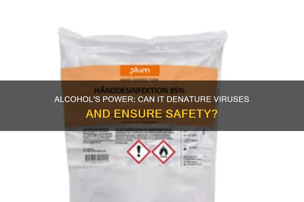 does alcohol denature viruses