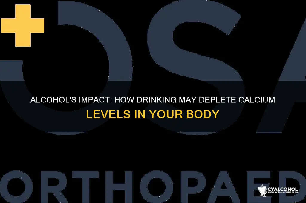 does alcohol deplete calcium