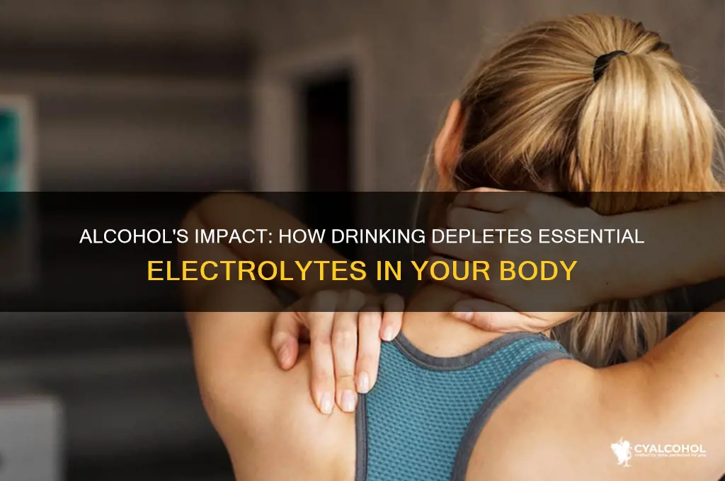 does alcohol deplete electrolytes
