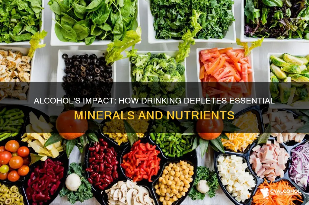 does alcohol deplete minerals