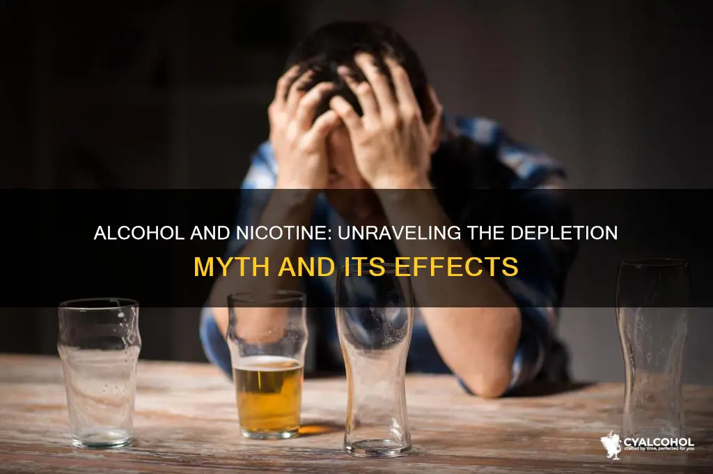 does alcohol deplete nicotine