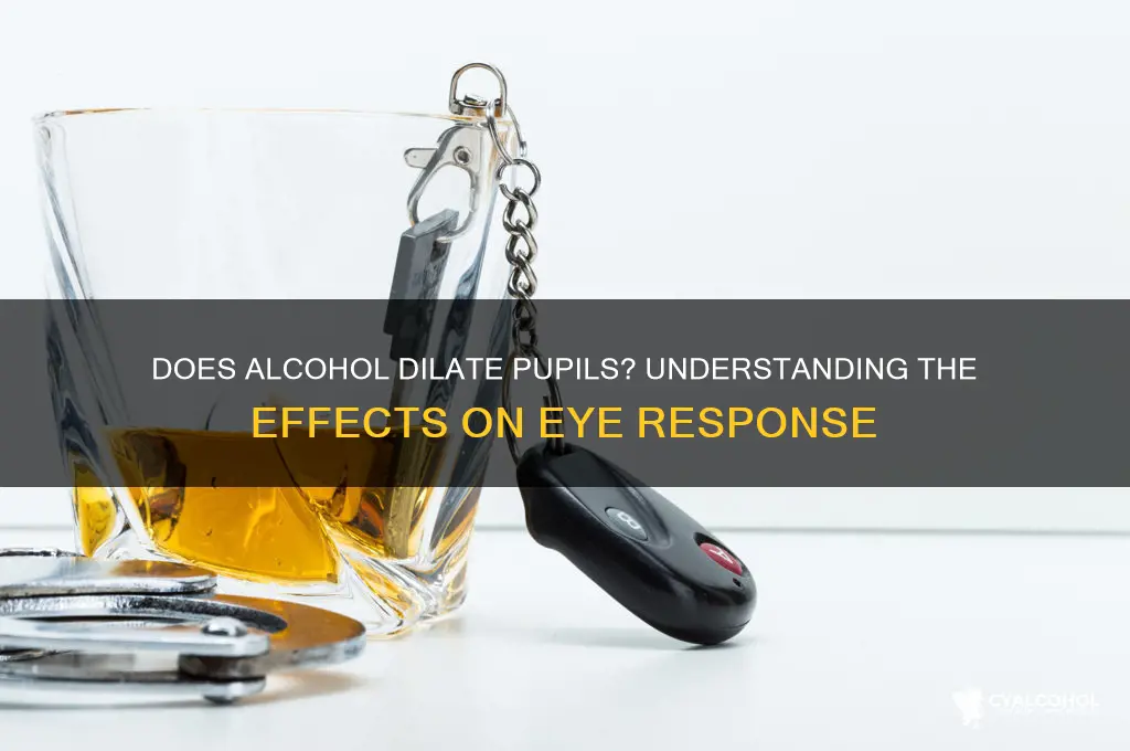 does alcohol dilate pupils