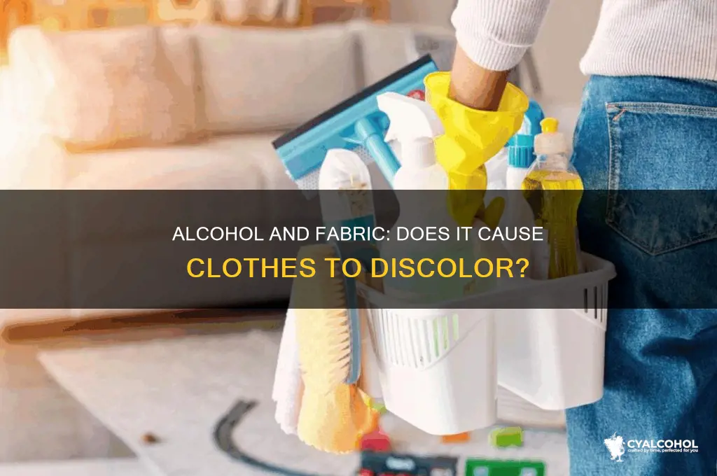does alcohol discolor clothes