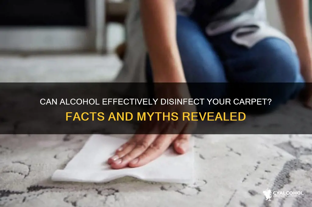 does alcohol disinfect carpet