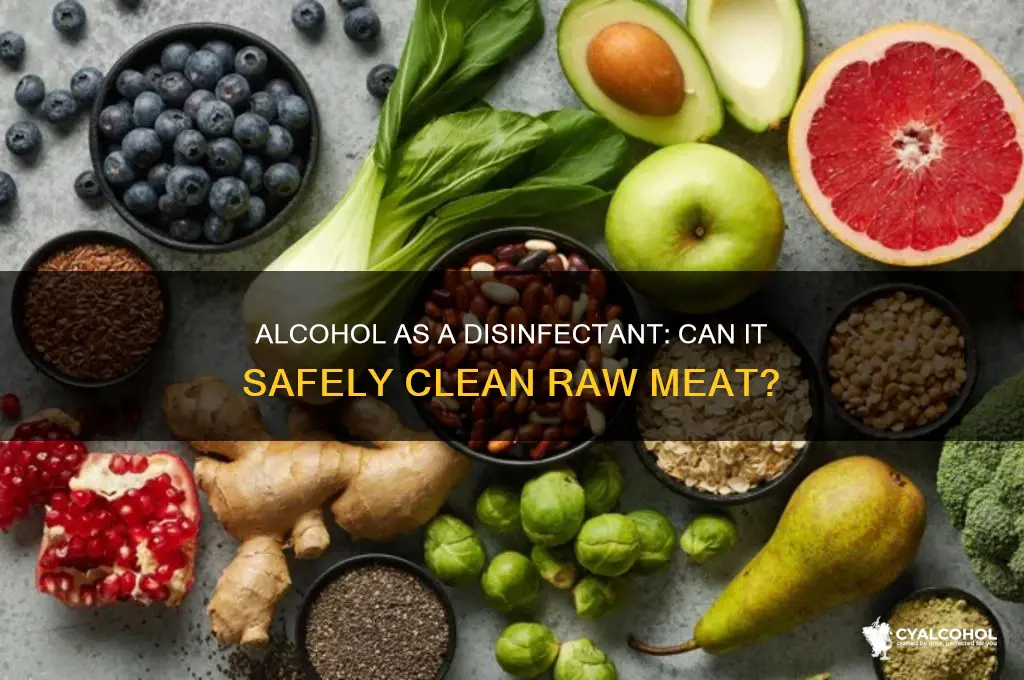 does alcohol disinfect for raw meat