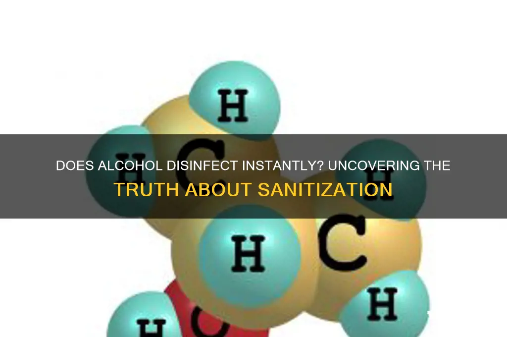 does alcohol disinfect immediately