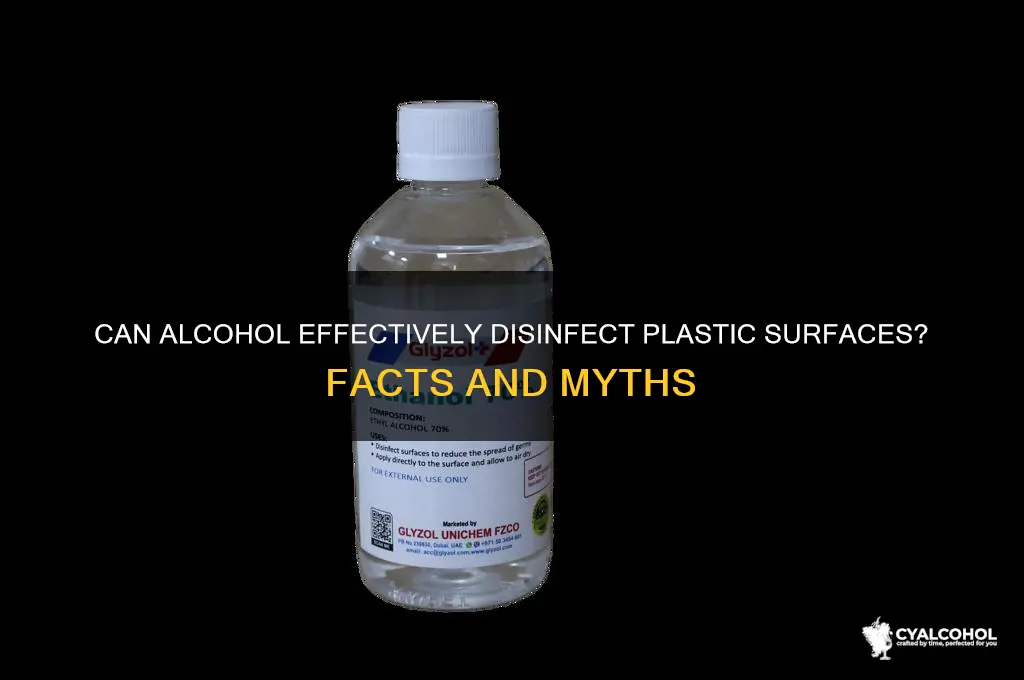 does alcohol disinfect plastic
