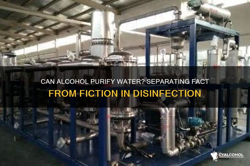 does alcohol disinfect water