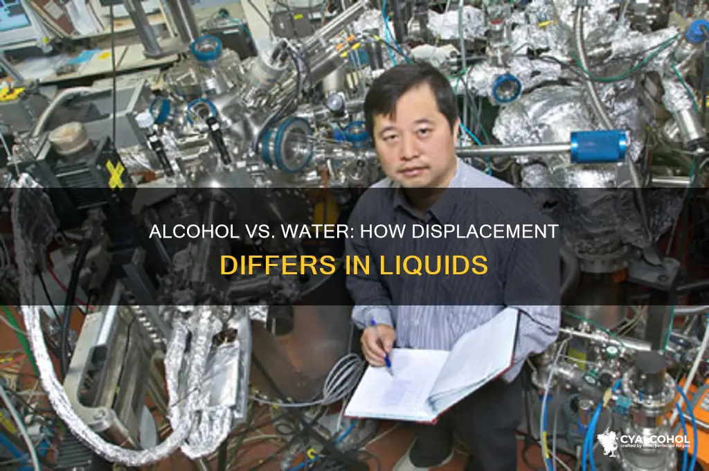 does alcohol displace different than water