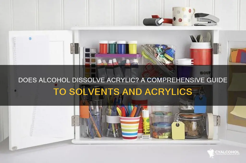 does alcohol dissolve acrylic