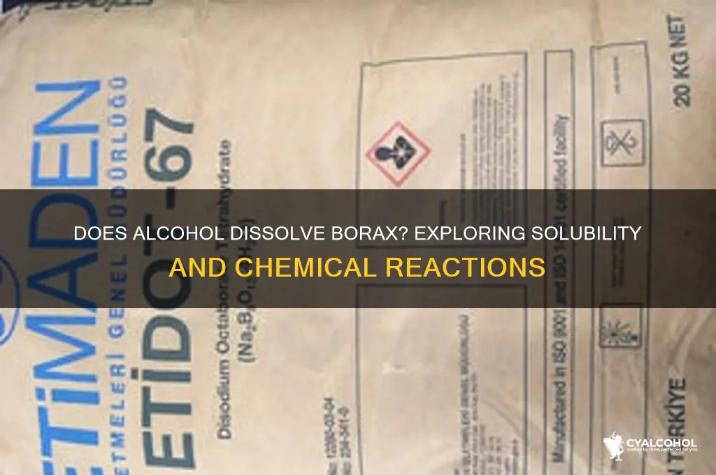 does alcohol dissolve borax