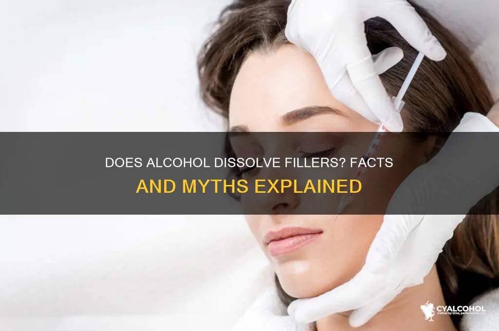 does alcohol dissolve fillers