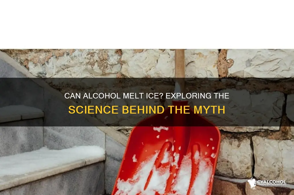does alcohol dissolve ice