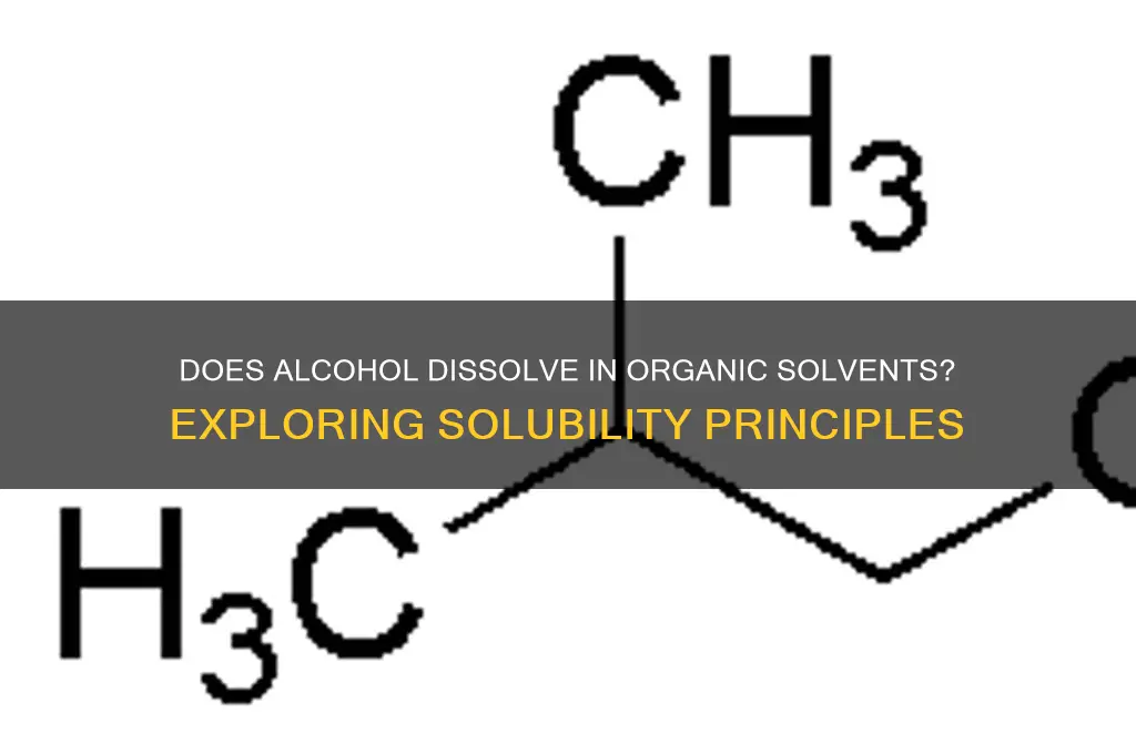 does alcohol dissolve in organic solvent