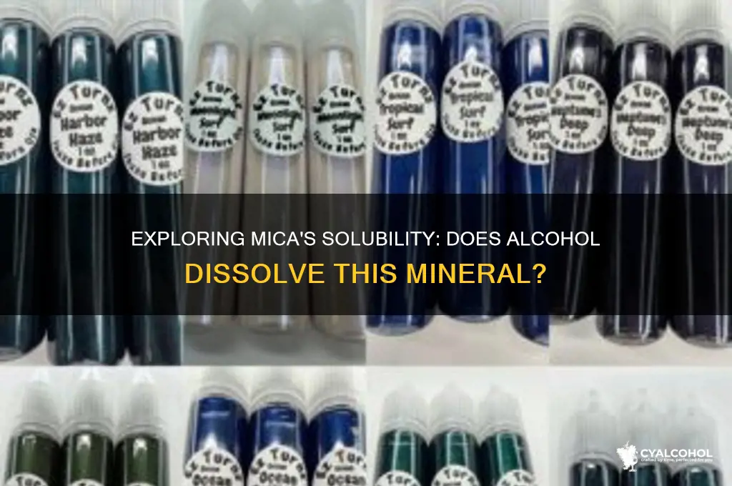 does alcohol dissolve mica