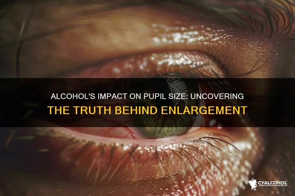 does alcohol enlarge pupils