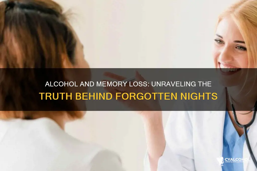 does alcohol erase memory