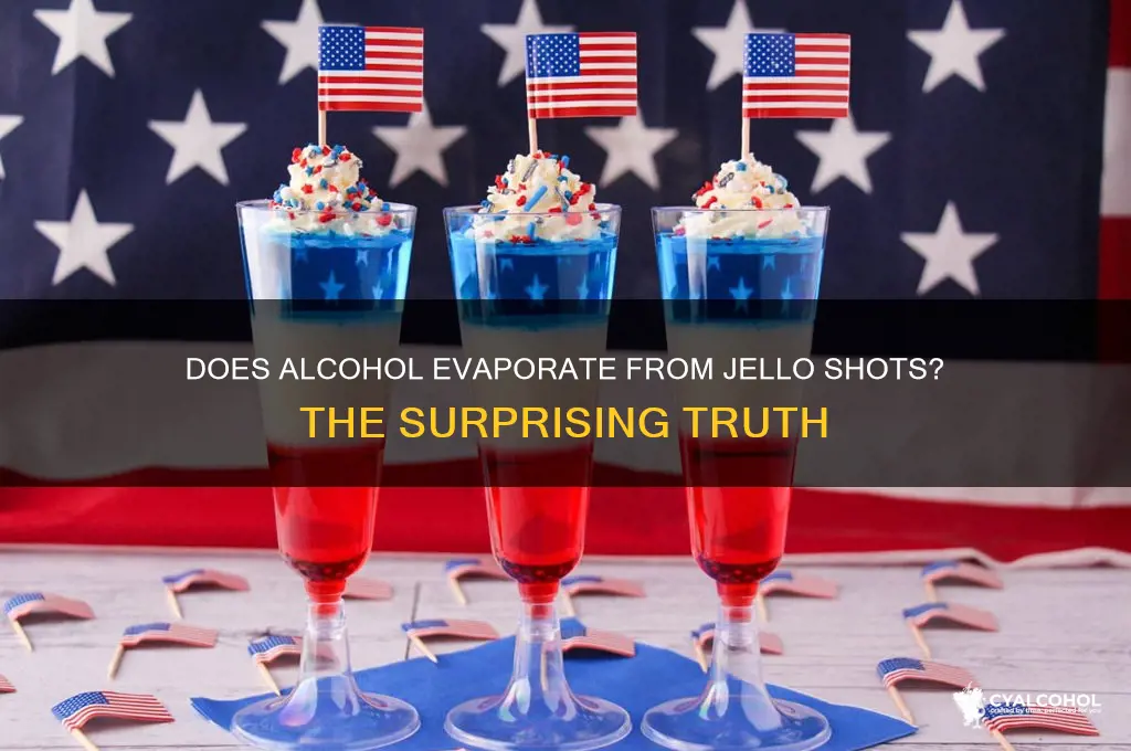 does alcohol evaporate from jello shots