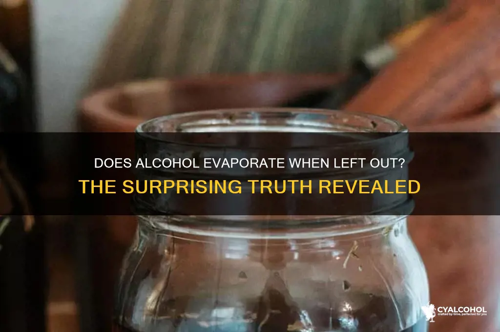 does alcohol evaporate if left out