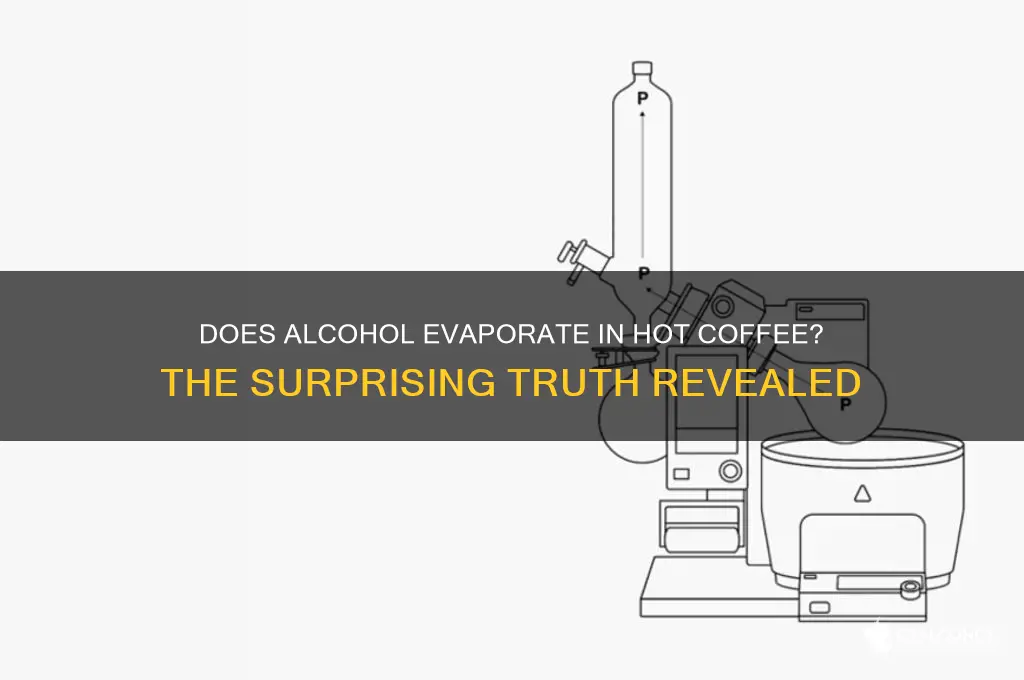 does alcohol evaporate in hot coffee
