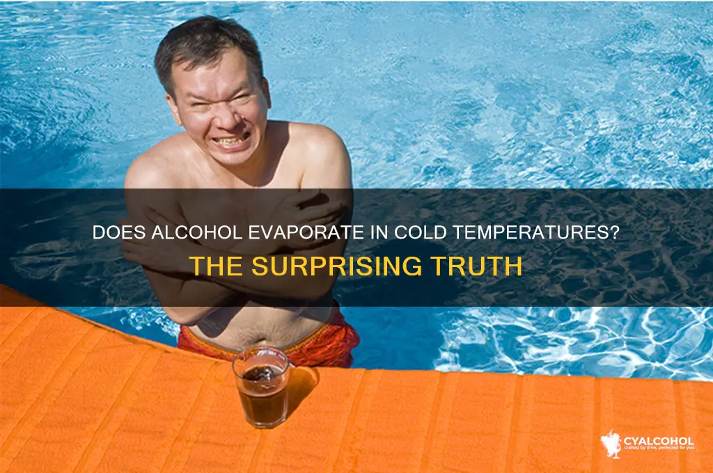 does alcohol evaporate in the cold