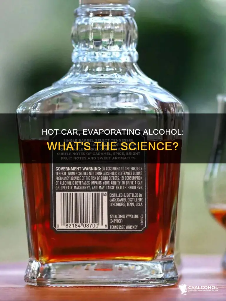 does alcohol evaporate when left in a hot car