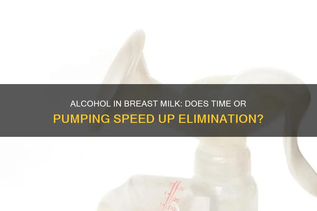 does alcohol ever leave breast milk without pumping
