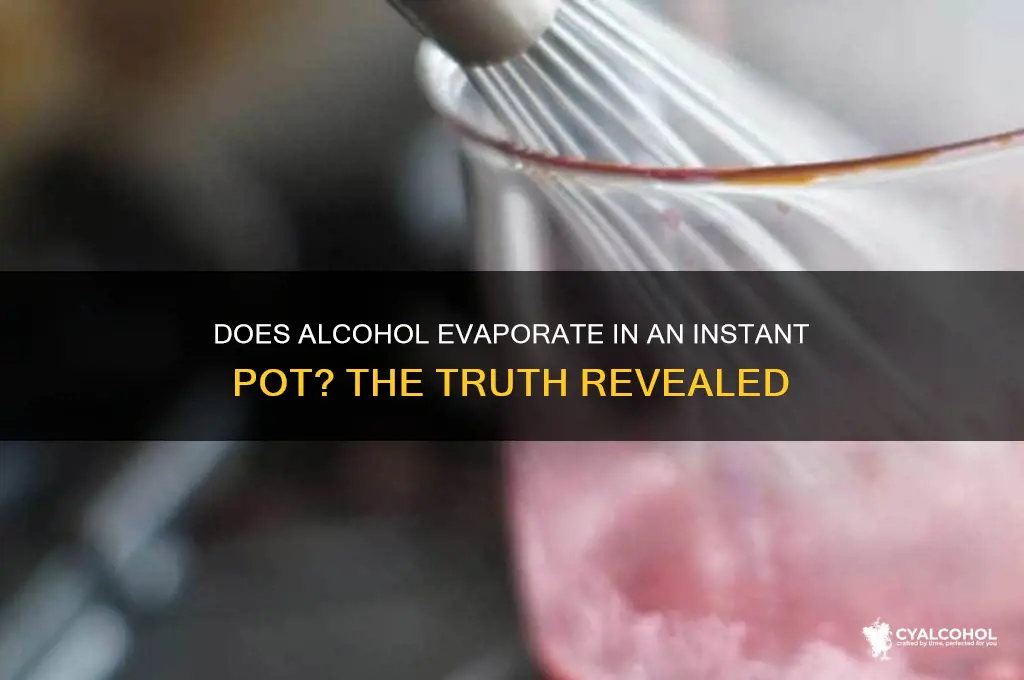 does alcohol evqporate in instant pot