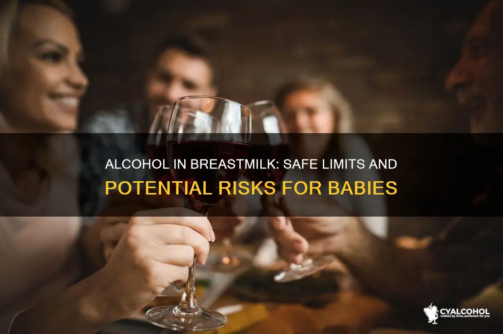 does alcohol excreted in breastmilk in harmful levels