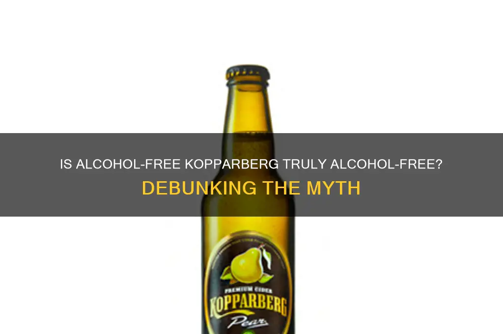 does alcohol free kopparberg have alcohol in it