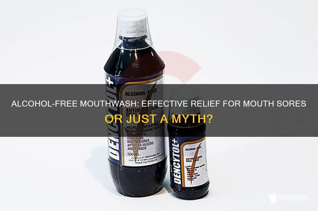 does alcohol free mouthwash work for mouth sores