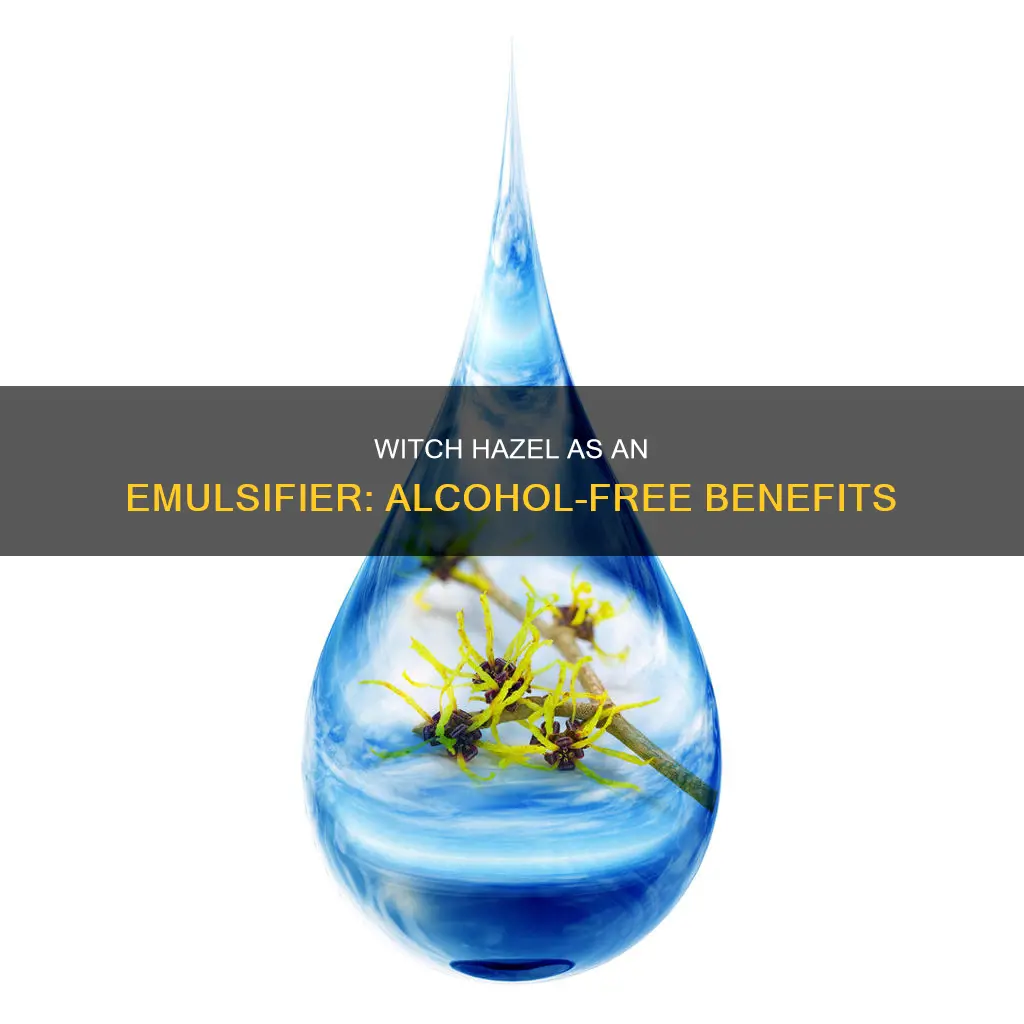 does alcohol free witch hazel work as an emusifier
